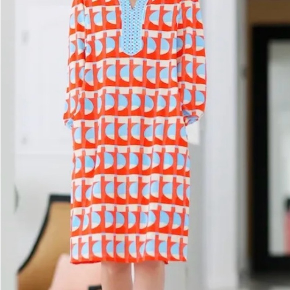 Red White and Blue! J. McLaughlin Red and Blue Midi Dress with Modern Elegance